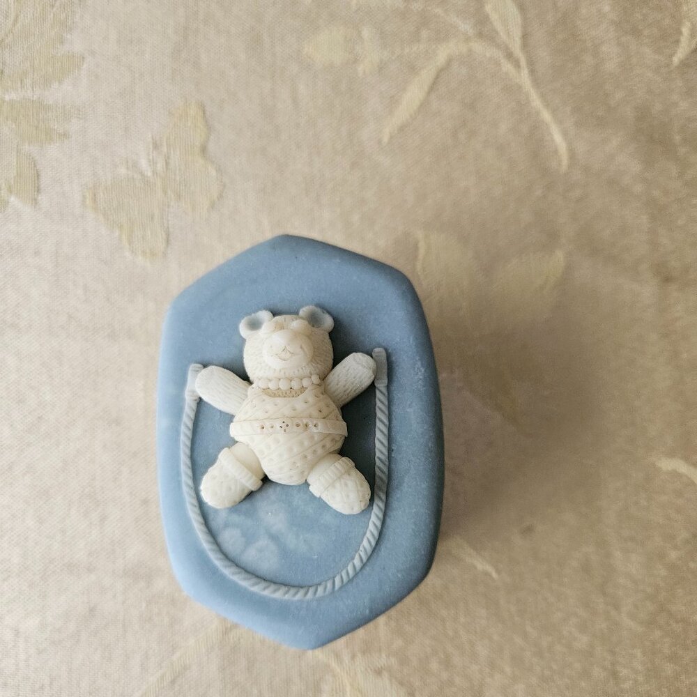 Vintage Incolay Stone Trinket Box